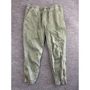 GAP Pants Womens Medium Jogger Utility Cargo Drawstring Pockets Casual Zippered